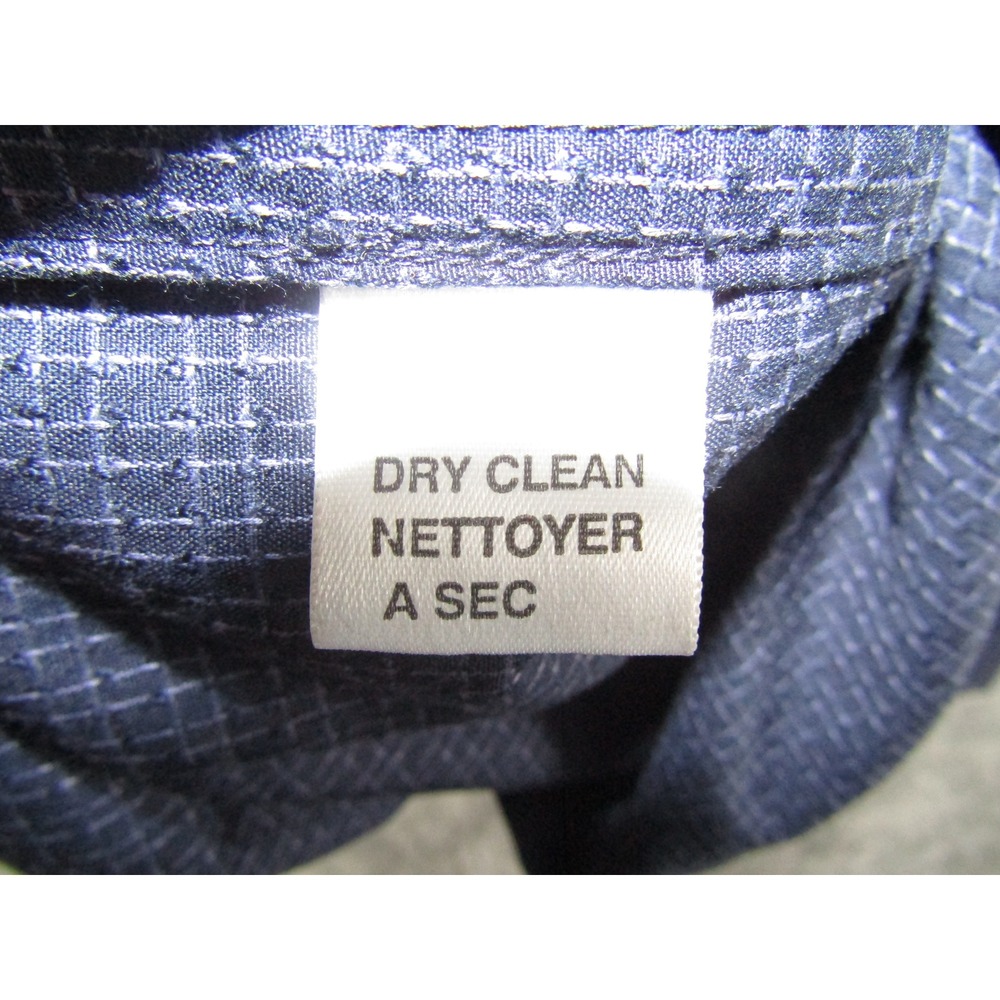 Tommy Bahama Mens Silk Cotton Blend Textured Dress Shirt XL Tall Navy Blue - Picture 6 of 7